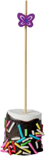 Vista 32 de Restaurantware Brochetas de bambú de 6 pulgadas, 1000 palillos de alimentos desechables, hamburguesas integradas, dibujos animados, sostenibles