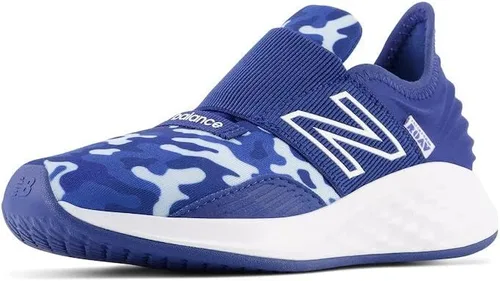 Vista 26 de New Balance Tenis unisex para bebé Fresh Foam Roav V1 sin cordones Aluminio ligero y negro.