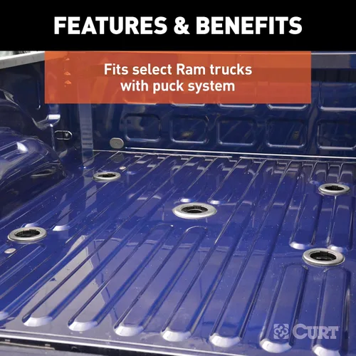Vista 6 de CURT 16021 sistema de soporte con 5 patas de rueda para Ram