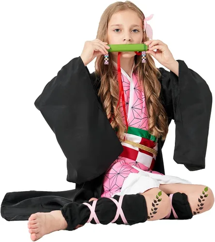 Vista 5 de PTXZEQ Disfraz de Tanjiro Kamado Demon Coslpay para Halloween Niños Audlt