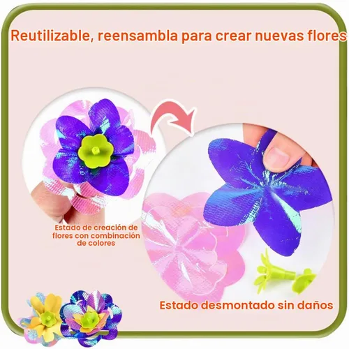 Vista 6 de Kit de fabricación de flores de arcilla y tela 2 en 1 de unicornio