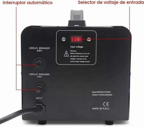 Vista 4 de Cantonape Convertidor de transformador de voltaje 1000 vatios paso arriba