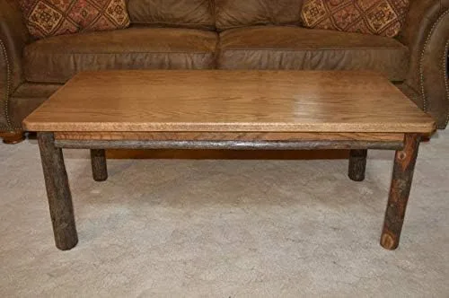 Vista 6 de A&L Furniture Amish - Mesa de centro de madera maciza de nogal, acabado natural Natural Finish
