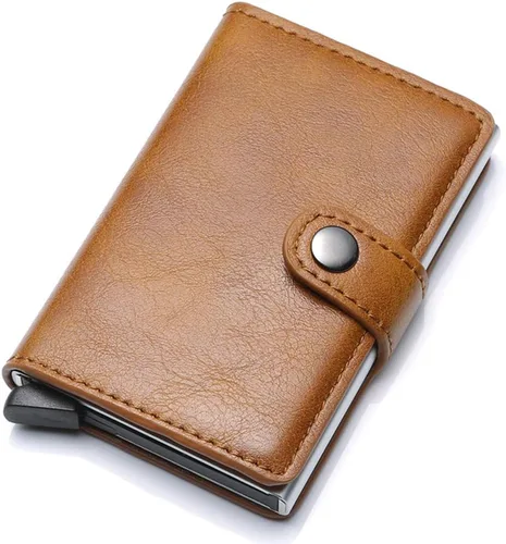 Vista 19 de Cartera de bloqueo RFID ultrafina para tarjetas de crédito con tarjetero seguro, 1468-2, Minimalista