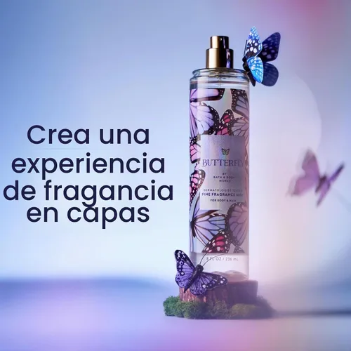 Vista 5 de Bath & Body Works - Espray con fragancia fina, 8 onzas, tamaño grande, Butterfly