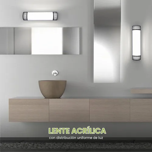 Vista 5 de ASD Lámpara LED de Tocador de Baño de 18 Pulgadas, 5CCT 2700K-5000K 20W, Accesorios de Luz de Baño Regulables, Luces de Tocador Modernas