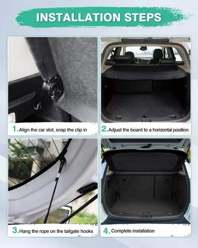 Vista 5 de Powerty Cubierta de carga para Honda HR-V HRV 2023 2024 2025, accesorios para maletero, cubierta retráctil de blindaje de maletero, cubierta