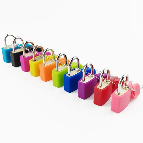 Vista 4 de TIHOOD 20 cerraduras de maleta con llaves, mini candado multicolor con llave, candado de metal, candados para equipaje, candados de cobre cubiertos