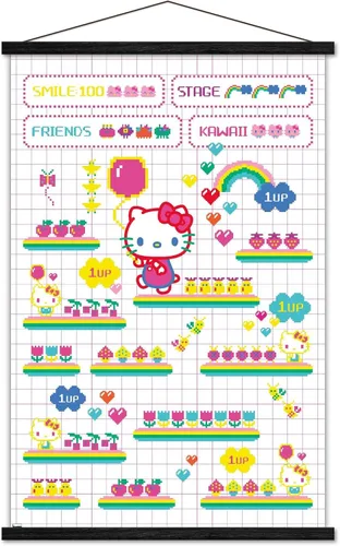 Vista 8 de Trends International Hello Kitty - Póster de pared con marco magnético