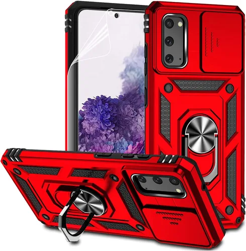 Vista 16 de Funda para Samsung Galaxy S20 con cubierta para lente de cámara, protector de pantalla HD, doble capa de grado militar, probada contra caídas