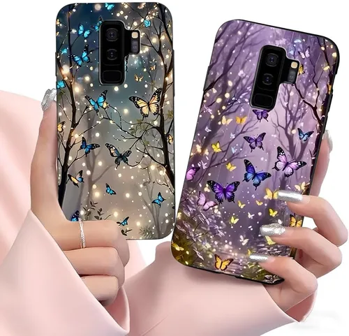 Vista 8 de Paquete de 2 fundas para Samsung Galaxy S9 Plus a prueba de golpes Diseño delgado Antideslizante Funda para Galaxy S9 Plus (negro)