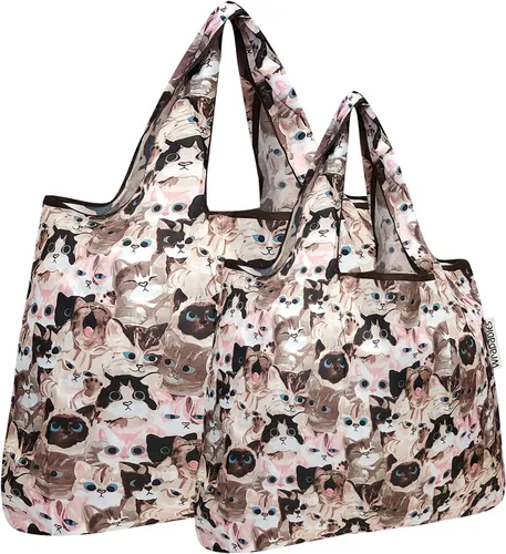 Vista 40 de allydrew Large Foldable Tote Nylon Reusable Grocery Bags