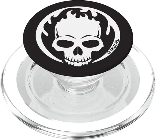 Vista 7 de Marvel Ghost Rider Flaming Skull PopSockets - Agarre y soporte para teléfonos y tabletas, Negro