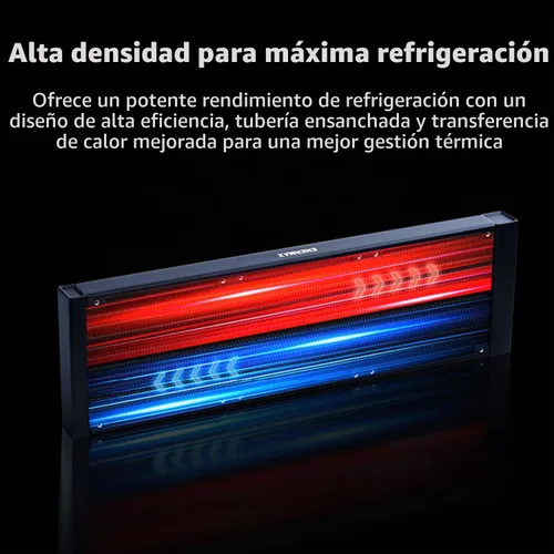Vista 6 de ENERMAX LIQMAX V4 - Enfriador líquido de CPU AIO de 4.724 in con pantalla digital, ventilador SilentFlow PWM de 4.724 in 320 W TDP, para Intel LM4