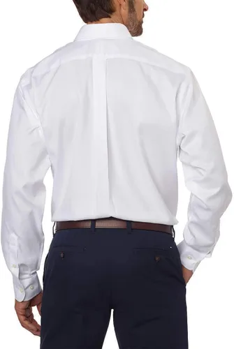 Vista 2 de Kirkland Signature Camisa de vestir con botones para hombre ajuste tradicional color blanco