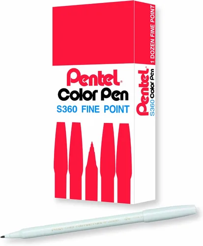 Vista 7 de Pentel Arts - Bolígrafo de color, beige, caja de 12 unidades (S360-124)