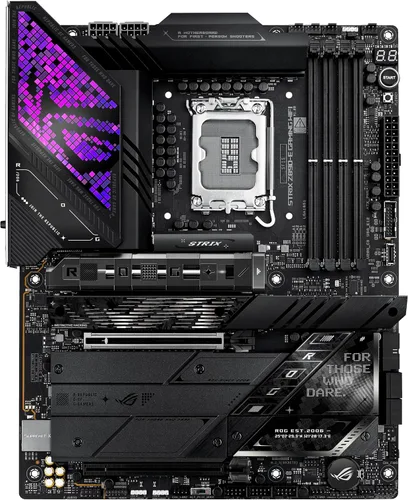 Vista 8 de ASUS ROG Strix Z890-E Gaming WiFi Intel® Z890 LGA 1851 ATX placa base, IA avanzada lista para PC, 18+2+1+2 etapas, DDR5, WiFi 7, 7X M.2