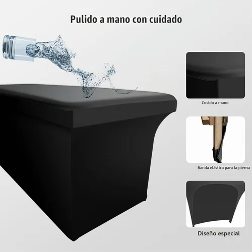 Vista 4 de Funda de Cama de Pestañas Limpiable de Cuero PU para Mesa de Masaje, Funda de Cama de Spa Impermeable y Reutilizable, Libre de Olor y de Alta