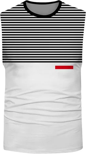 Vista 3 de Camiseta sin mangas para hombre, para natación, playa, secado rápido, gimnasio, entrenamiento, más fuerte, muscular, talla grande y alta