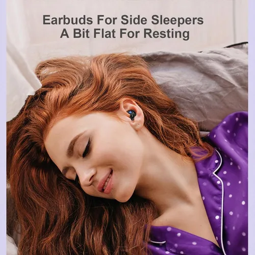 Vista 4 de Pequeños auriculares invisibles ocultos para dormir con anillo de desplazamiento Bluetooth para Iphone Invisible Tiny Ear Buds Side Sleepers