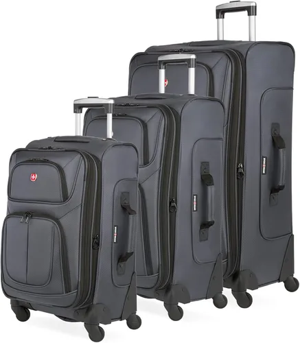 Vista 153 de SwissGear - Equipaje suave expandible Sion con ruedas, Negro