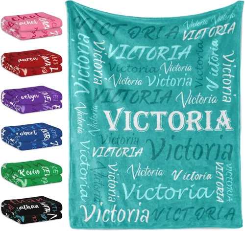 Vista 14 de Manta personalizada con tema negro, manta suave y ligera de franela y forro polar con nombre para hombres, mujeres, niños y niñas - Regalos
