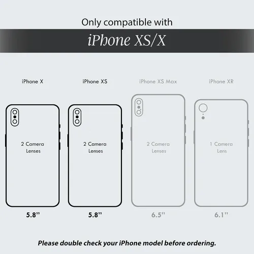 Vista 6 de Cocomii - Funda rectangular compatible con iPhone Xs/X - Perla opalescente, brillo brillante, para mujeres, niñas, hombres, funda protectora