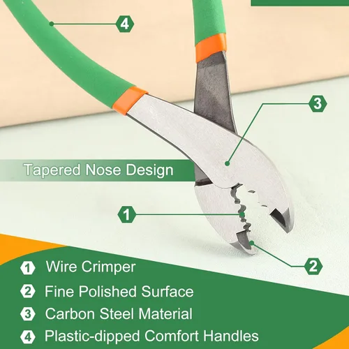 Vista 5 de SPEEDWOX Herramienta de prensado de corte de alambre Alicates eléctricos Alicates Crimper Cutter Alicates de crimpado de terminales eléctricos