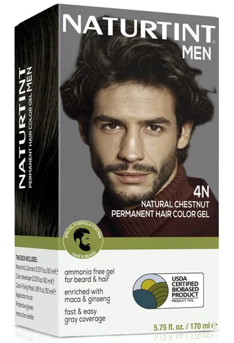 Vista 10 de Naturtint Tinte permanente para el cabello para hombre, barba y bigote (1N negro)