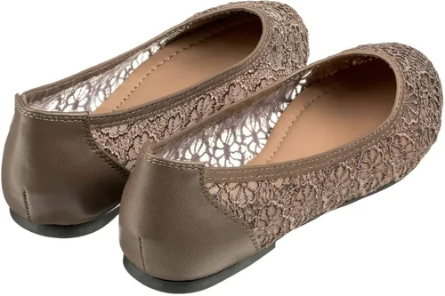 Vista 4 de CLOVERLAY Women's Ballet Shoe Floral Breathable Crochet Lace Ballet Flats