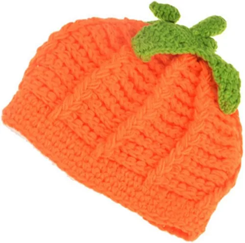 Vista 5 de Kafeimali - Gorro de punto unisex para bebé, diseño de calabaza