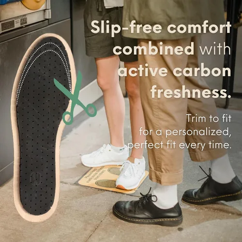Vista 6 de HANDARTE Plantillas de zapatos sin calcetines de cuero Plantillas finas para zapatos de vestir para mujeres 100% Piel de cabra natural - Libre