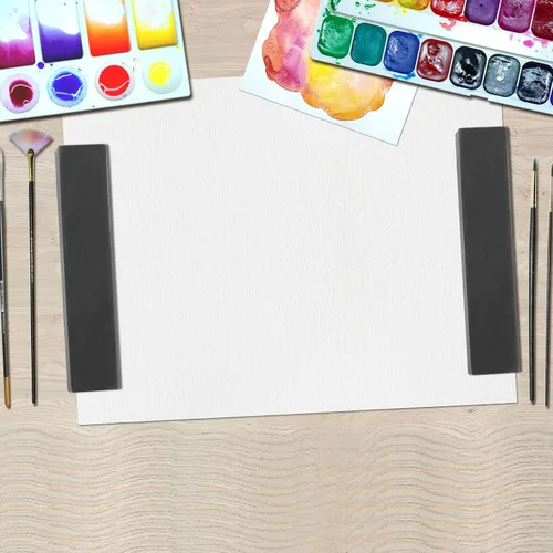 Vista 5 de PATIKIL Pesas de papel de caligrafía, 1 par de pisapapeles de piedra para caligrafía, práctica, pintura, escritura, dibujo, 7.1 in