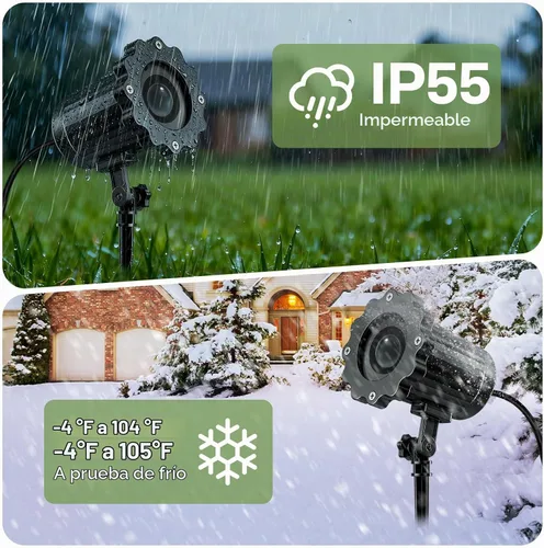 Vista 7 de Luces de proyector de belén de Navidad al aire libre en interiores - 2025 mejora 3D dinámica decoración de Navidad de Jesús, luces de proyector