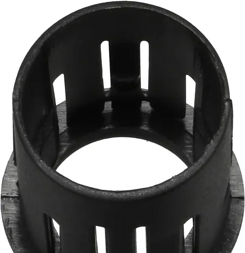 Vista 2 de uxcell 50 unids lámpara de diodo emisor de luz clip bisel montaje 0.394 in LED titulares panel pantalla plástico negro