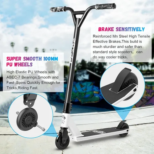 Vista 5 de VOKUL Patinete Pro Completo para niños, niños y niñas adolescentes desde 6 años - Patinete de acrobacias Pro Stunt para trucos de estilo libre