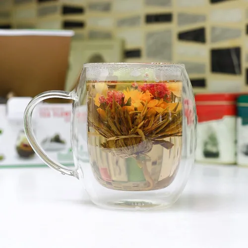 Vista 6 de Tealyra - 12 piezas de té floreciente - 12 sabores variados de los mejores tés florecientes - Todas las bolas de té selladas individualmente - Gran
