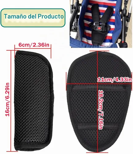 Vista 2 de Universal 5 Point High Chairs Safety Harness Strap Belt,Adjustable Harness Seatbelt Straps Negro