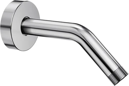 Vista 10 de YASFEL Brazo de Ducha de Oro Cepillado de 6 pulgadas Brazo de Extensión de Ducha Tubo con Brida y Cinta de Teflón para Cabezal de Ducha y Cabezal