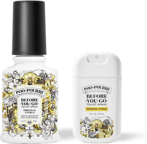 Vista 19 de Poo-Pourri - Spray para inodoro antes de ir, aroma cítrico original, 4 onzas líquidas