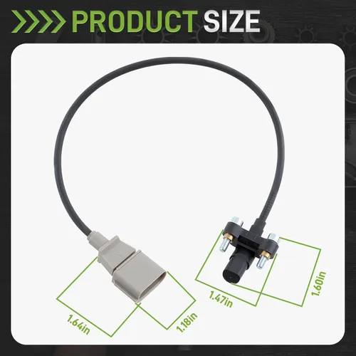 Vista 4 de 07K906433B Sensor de posición del cigüeñal compatible con Volkswagen Jetta 2005-2014 5 cilindros 2.5L motor compatible con Golf 2010-2014 compatible