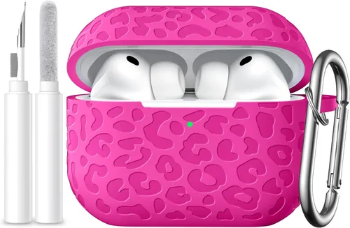 Vista 10 de Funda compatible con AirPods Pro 3 (2025), silicona suave compatible con Apple AirPods Pro 3 para mujeres, bonita funda Air Podspro3 con llavero