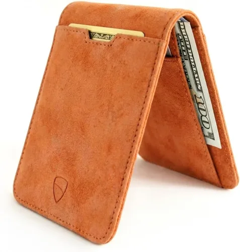Vista 12 de Vaultskin MANHATTAN - Billetera de piel con bloqueo RFID para hombre, diseño fino, plegable, con ranuras para tarjetas, bolsillo frontal, contiene 9