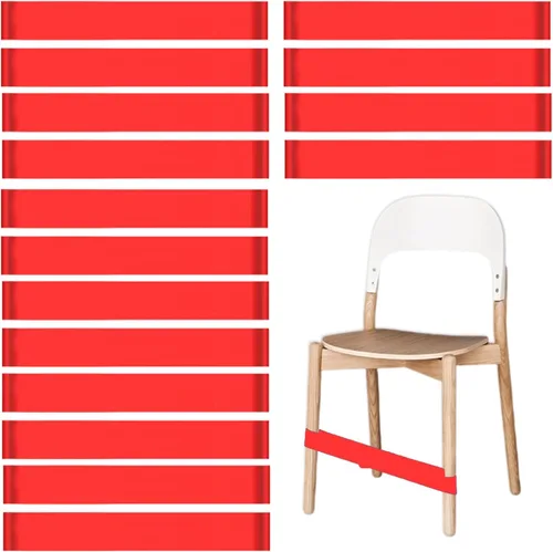 Vista 20 de Bandas de silla para niños con pies inquietos, paquete de 8, negro, material PTE, sensor de TDAH, aula y hogar