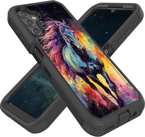 Vista 57 de Diseñada para Galaxy A17 5G de 6.7 pulgadas, resistente, resistente y duradera, a prueba de golpes, híbrida de doble capa, funda protectora de doble