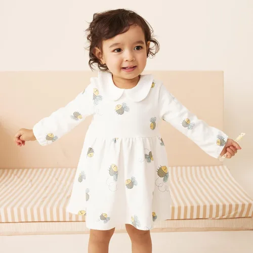 Vista 118 de pureborn Vestido de bebé niña 0-24 meses