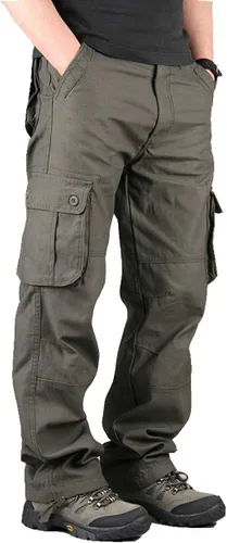 Vista 3 de Lilychan Pantalones cargo ligeros para hombre, pantalones de senderismo, pantalones de trabajo de combate militar, pantalones casuales con 6