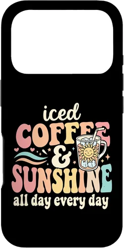 Vista 30 de Iced Coffee and Sunshine Funny Summer Case for iPhone 17