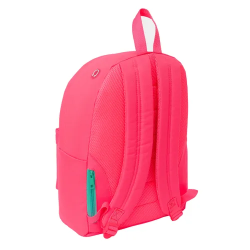 Vista 3 de Mochila para Portátil Nait Nait Fluor Rosa 31 x 41 x 16 cm