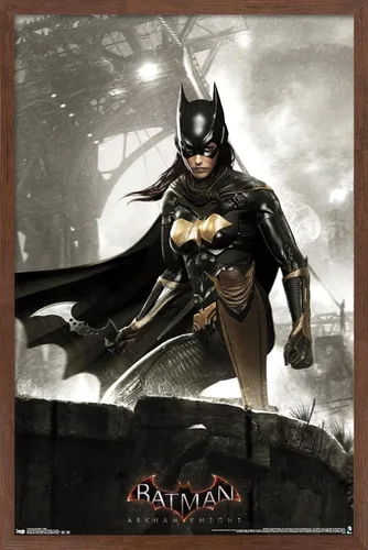 Vista 17 de Trends International DC Comics Video Game-Arkham Knight-Batgirl - Póster de pared, 14.72 x 22.37 pulgadas, versión enmarcada de madera de granero